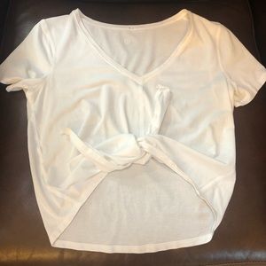 Lulu lemon white tie crop